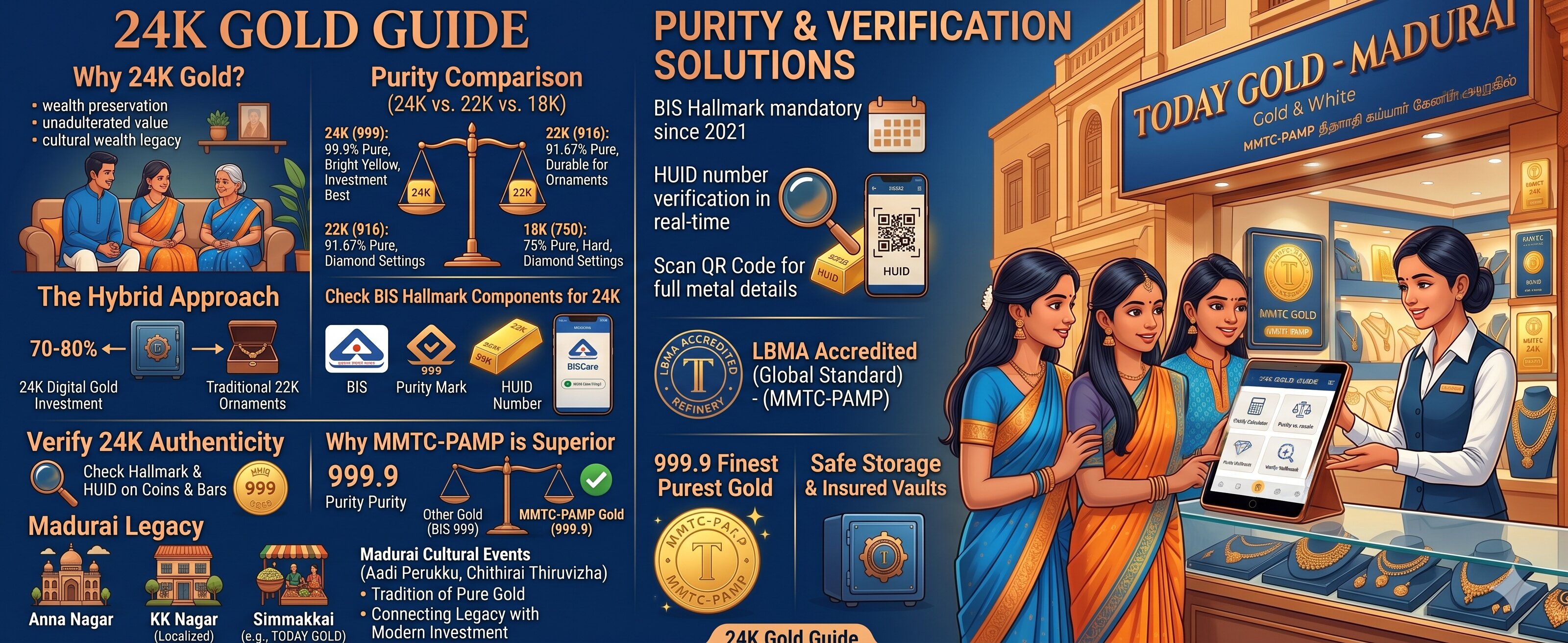 24K Gold Guide – Why 99.9% Pure Gold is the Smartest Investment for Madurai Families
