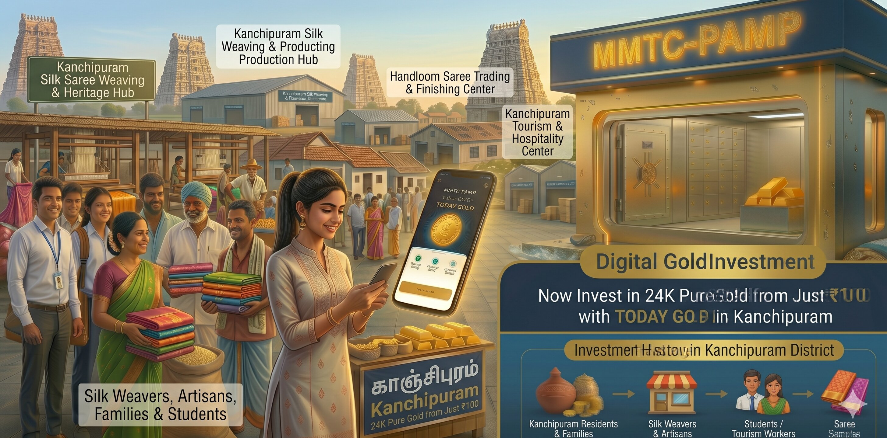 Digital gold investment with TODAY GOLD in Kanchipuram – MMTC-PAMP 24K pure gold
