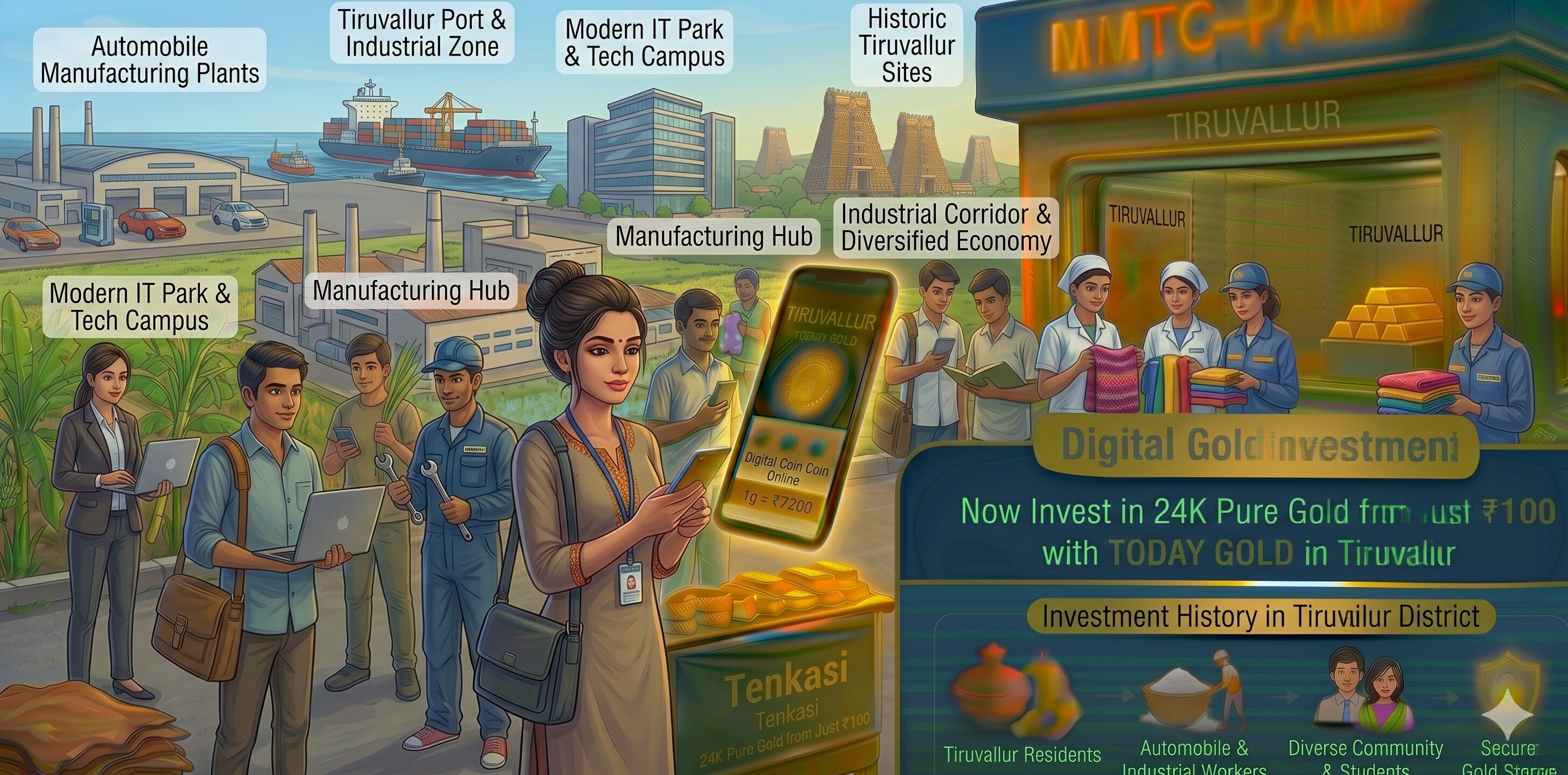 Digital gold investment with TODAY GOLD in Tiruvallur – MMTC-PAMP 24K pure gold