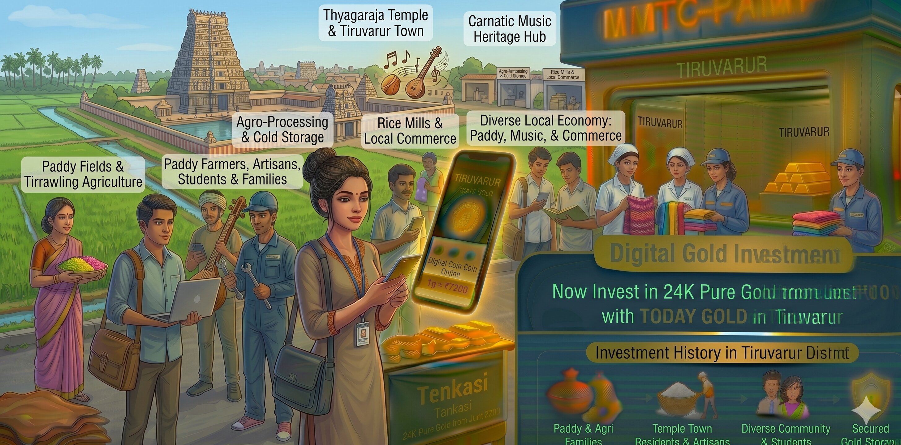Digital gold investment with TODAY GOLD in Tiruvarur – MMTC-PAMP 24K pure gold