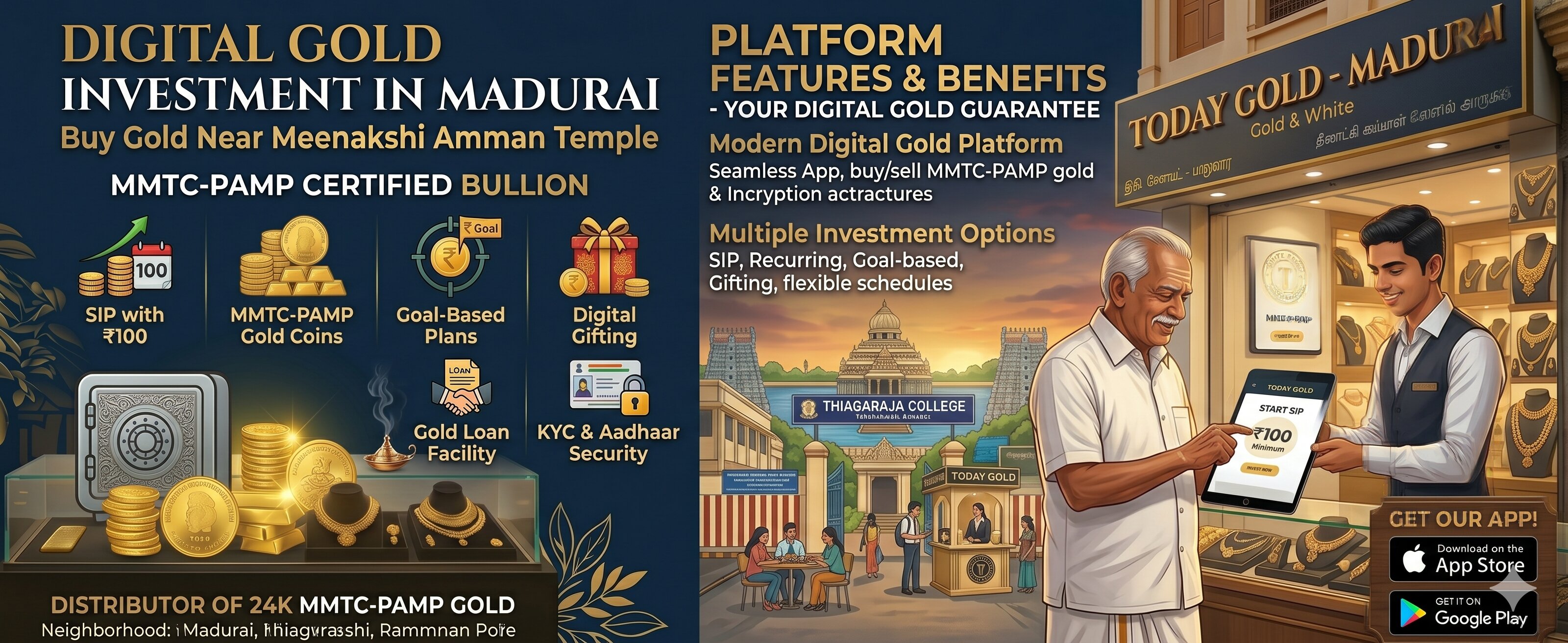 Gold Price in Madurai Today – Live 24K MMTC-PAMP Rates, Factors Affecting Gold Prices & Investment Tips