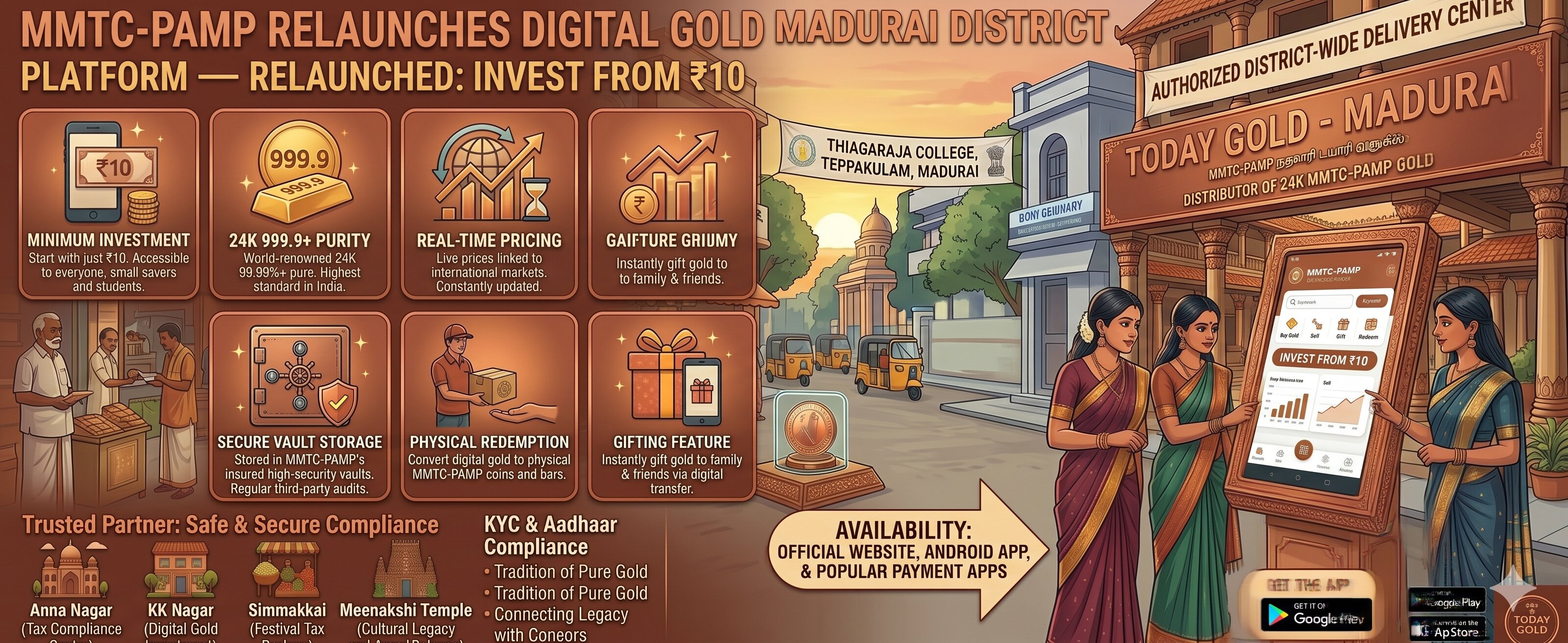 MMTC-PAMP Relaunches Digital Gold Platform – Now Invest in 24K Pure Gold from Just ₹10