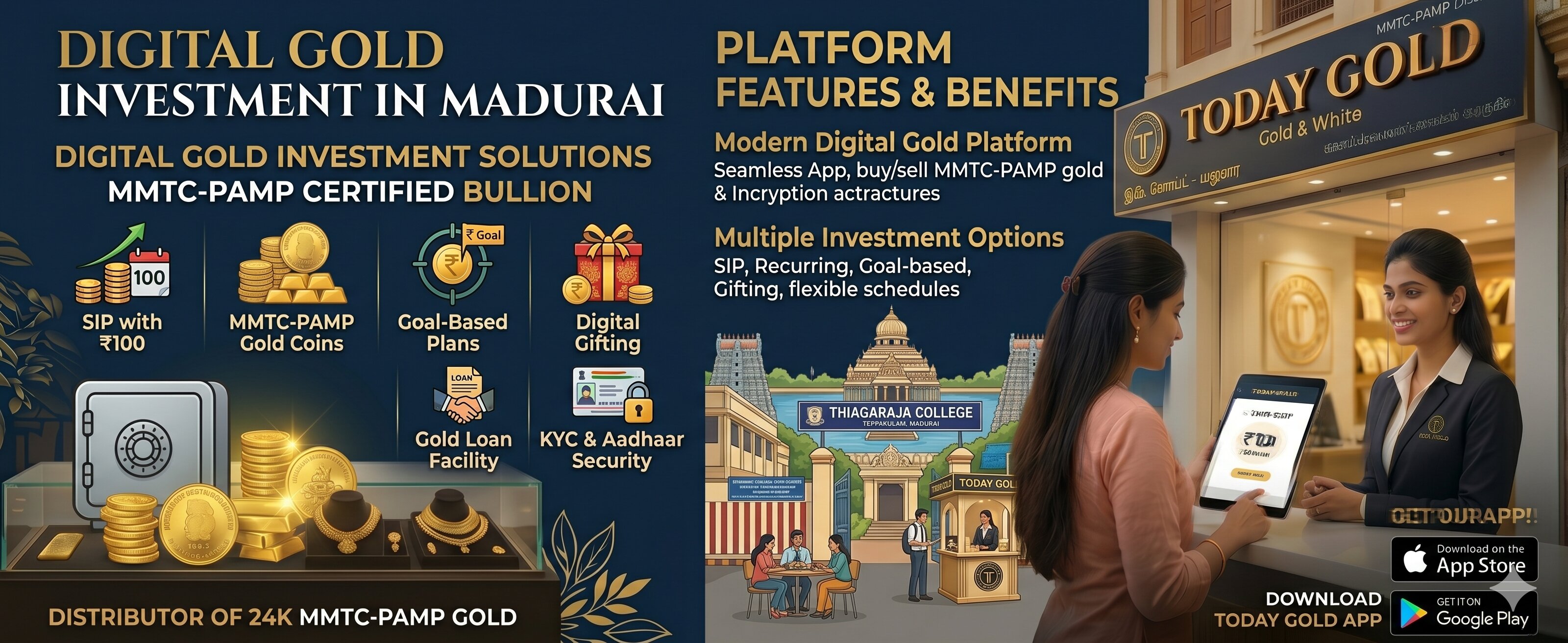TODAY GOLD Digital Gold Platform: Buy MMTC-PAMP Gold Coins, Start SIP with ₹100, Gold Loan & More